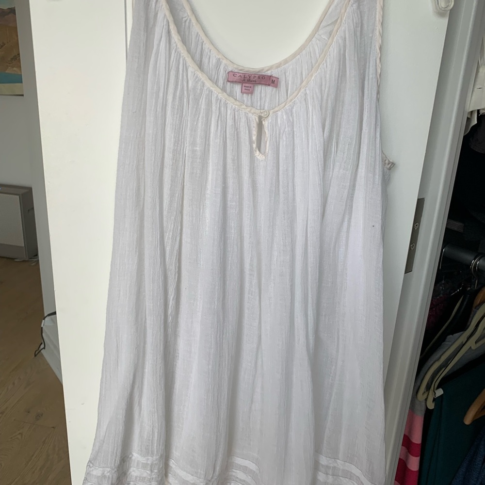 Flowy white Calypso cotton top